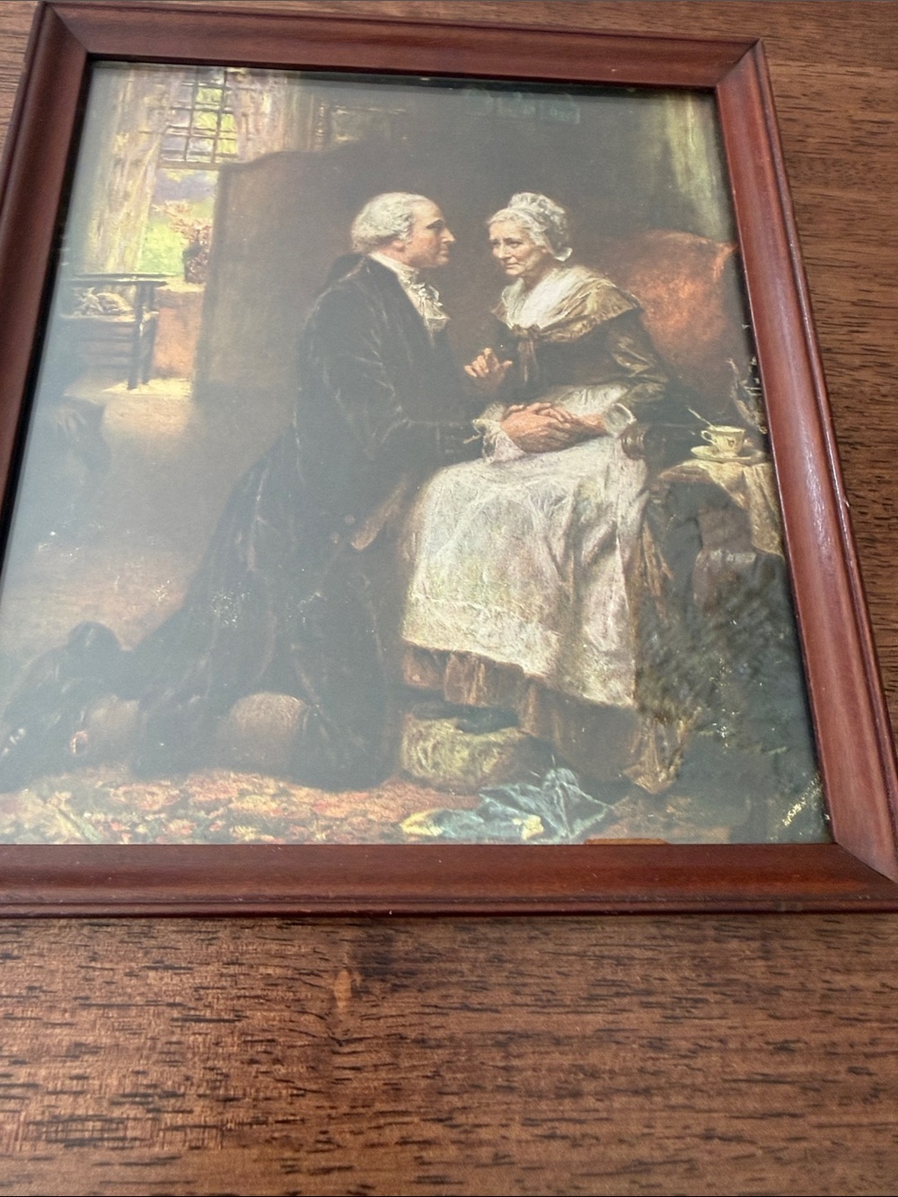 Framed print of Washington’s farewell to his mother